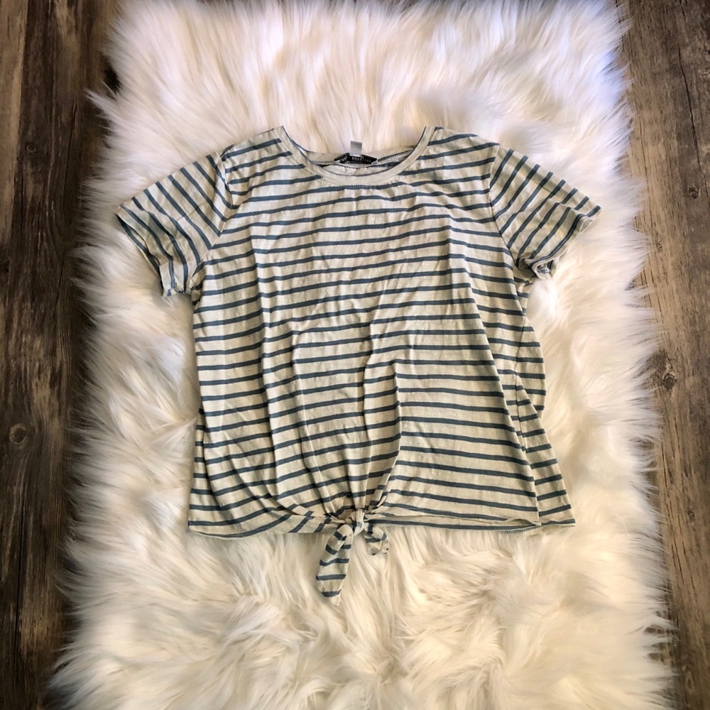 Green Envelope front knot top